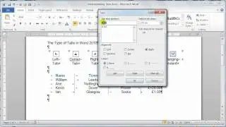 Microsoft Word 2010 Paragraph formatting Understanding and Setting Tabs  - Tutorial 14