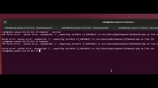 How to fix composer error - PHP parse error, expecting variable T_VARIABLE in Composer IO BaseIO.php