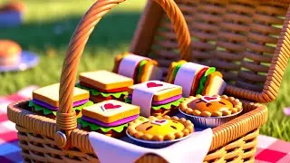 Baby&rsquo;s Picnic at Sunny Park 🌞🧺 | Learn Colors, Shapes & Numbers for Kids | Fun Preschool Adventure
