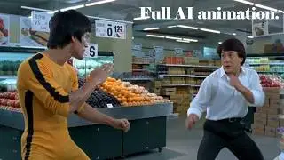 Bruce Lee VS Jackie Chan | Full AI animation