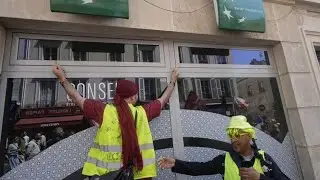 Manif gilets jaunes. Euro num&eacute;rique, Great reset, loi Lagleize, forum Davos.