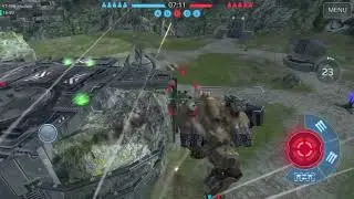 War Robots gameplay on Valley map