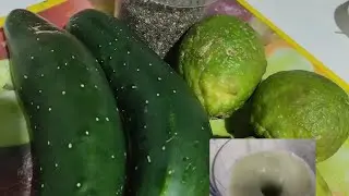 How to make a Healthy and Refreshing Cucumber Lemonade Juice recipe/ dishinabecky 