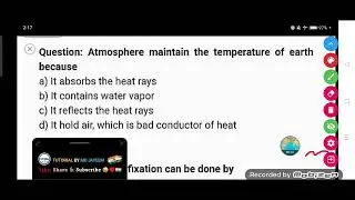 Atmosphere maintain the temperature of earth because :-