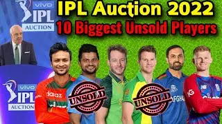 IPL Auction 2022 | 10 Biggest Players Unsold | Top 10 Unsold Players List IPL 2022 | Unsold Players