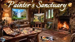 ✨ Painter&rsquo;s Sanctuary 🎨 Relaxing Harp Music & ASMR Nature Sounds 🎧