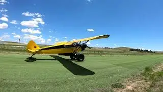 Bill's mighty Javron Super Cub doing it's thing at the Calhan Colorado Airport!!