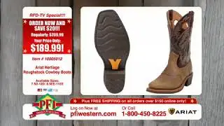 Ariat Heritage Square Toe Roughstock Cowboy Boots