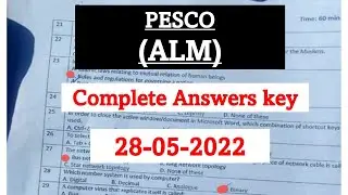Today PESCO ALM Test Answers Key 28-05-2022 | Today UET ALM Complete Paper key 28-05-2022