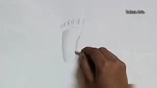 How to Draw Easy 3D Water Drops || Pencil Drawing || Realistic Water Drops - footprint - Rohan Arts