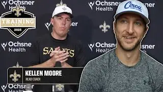 Kellen Moore on Saints Training Camp Day 2 | QB Battle and Practice Fight!  |  James Skrmetta Reacts
