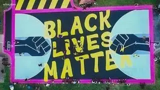South Dallas community transforms basketball court into Black Lives Matter mural