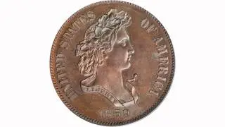 1859 Pattern Half Dollar. Judd-244, Pollock-300. Rarity-7+. Proof-64 BN (PCGS). Lot: 7488