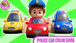 Police Car Color Song for Kids 🚓 | Learn Colors with Hopsi & Bruno🎵  Nursery Rhymes 🎵 TierSing