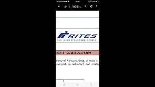 GET RITES VACANCY THROUGH GATE 2019 & GATE 2018 SCORES| STEPS TO FILL THE APPLICATION FORM |