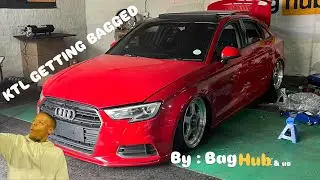 Audi is getting Bagged || Vlog day with the boys.