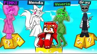 STUCK on ONE LUCKY BLOCK with ANIME SPRUNKIS!