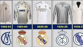 All Real Madrid jersey from 1902 to 2025 | From classic to modern 🤔👕