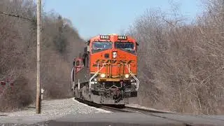 BNSF Grain Train on the CSX Pittsburgh Sub in Glenwillard, PA - 3/21/2021