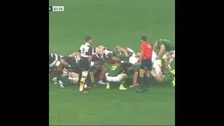 Ox Nche and Asenathi Ntlabakanye munching that Barbarians scrum
