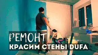 Красим стены моющейся краской Dufa Schimmelchutz
