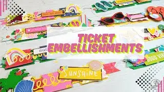 Ticket Embellishments! Create with me! #stickersaturday