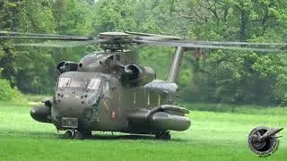 CH53GS while landing in the woods