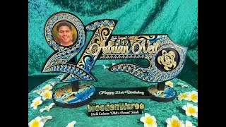 AU204 - Coming of 21st Birthday Keys Design - Maori - Blue Blended into Gold - Best Keys Gift
