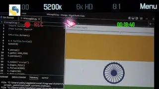 Create a National Flag of India 🇮🇳 Using Graphic user interface(GUI) ||Python||.@CodeWithHarry