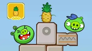 Bad Piggies - GET HIDDEN ITEM 3 STARS PINE APPLE! - Secret Items
