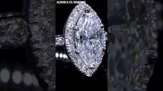Nhẫn kim cương marquise cut diamond | Diamond ring - Lam Trieu Vy #shorts