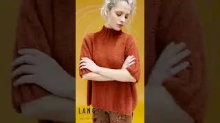 🧶 Pull &agrave; manches courtes Laure n&deg;12 du catalogue Lang Yarns Punto 76 Alpaca Trails