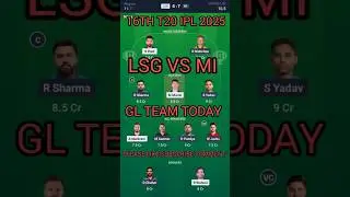 LSG vs MI Dream11 Team Prediction|LSG vs MI T20 Team Prediction|LSG vs MI Dream11 Team Today#ipl2025