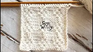 C&oacute;mo tejer el Punto Diamantes en Relieve en dos agujas (s&oacute;lo con derecho y rev&eacute;s) - Soy Woolly