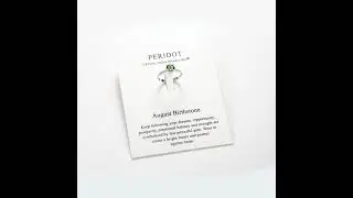 August (Peridot) Adjustable Birthstone Ring Created with Zircondia&reg; Crystals by Philip Jones