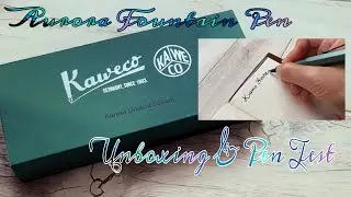 KAWECO Limited Edition Aurora | Black Nib | UNBOXING & PEN TEST | ASMR