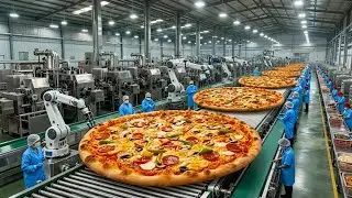 Inside a Modern Pizza Factory 🍕 | How Millions of Pizzas Are Made Every Day