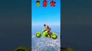 😍Super Hero Ramp Challenge #gta #spiderman #ironman #batman #shorts