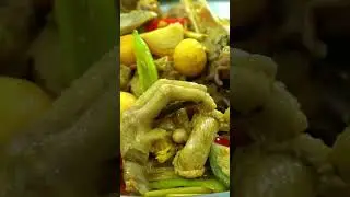 ARS recipe, cooking and eating Chicken ovary eggs, chicken feet