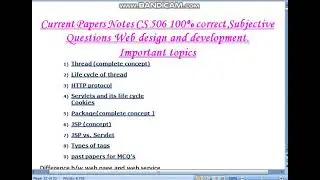 short notes cs506 web design & development final term  important topic past subjective solve