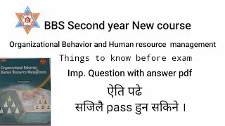 OB and HRM Important Question with answer pdf