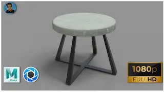 Autodesk Maya 2018//Furniture Design(DIY Outdoor Concrete Table) Speed Modeling//Episode 05//