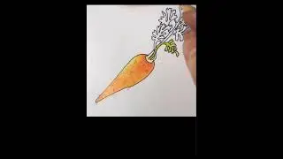 Learn to draw realistic carrot #shorts #satisfying #art #vegetables