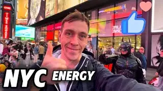 NYC ENERGY 4К⚡ Walking Through Times Square at Night | No Voice, Pure Atmosphere