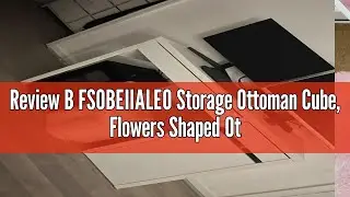 Review B FSOBEIIALEO Storage Ottoman Cube, Flowers Shaped Ottomans with Storage Foot Stool Footrest