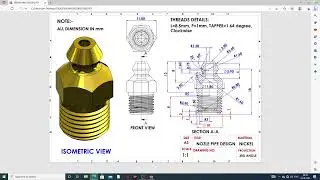 SOLIDWORKS PRACTICE TUTORIAL-33, NOZZLE PIPE DESIGN