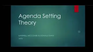#Agenda Setting Theory# McCombs & Shaw # Agenda by Media.#Agenda#masscom ugcnet#masscom_minute