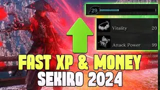 Sekiro Fast XP Farm 2024, Fastest XP Farm Late Game, Money, Level Up, Skill Point Nor Glitch