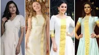 #DIY  #onamsareereuse      Onam dress ideas. Convert old onam saree in to new dress designs.