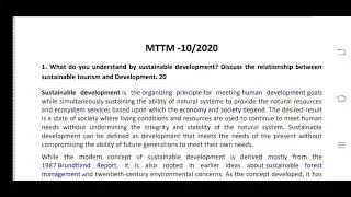 MTTM 10 Ignou Solved Assignment 2020-21